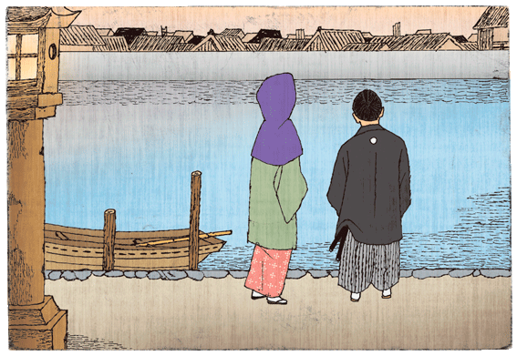 新聞連載「満天の花」挿絵